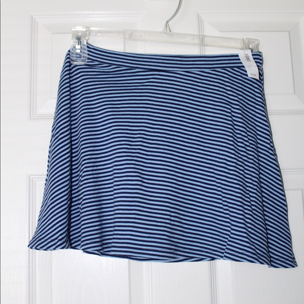 NEW WITH TAG BLUE STRIPPED MINI SKIRT